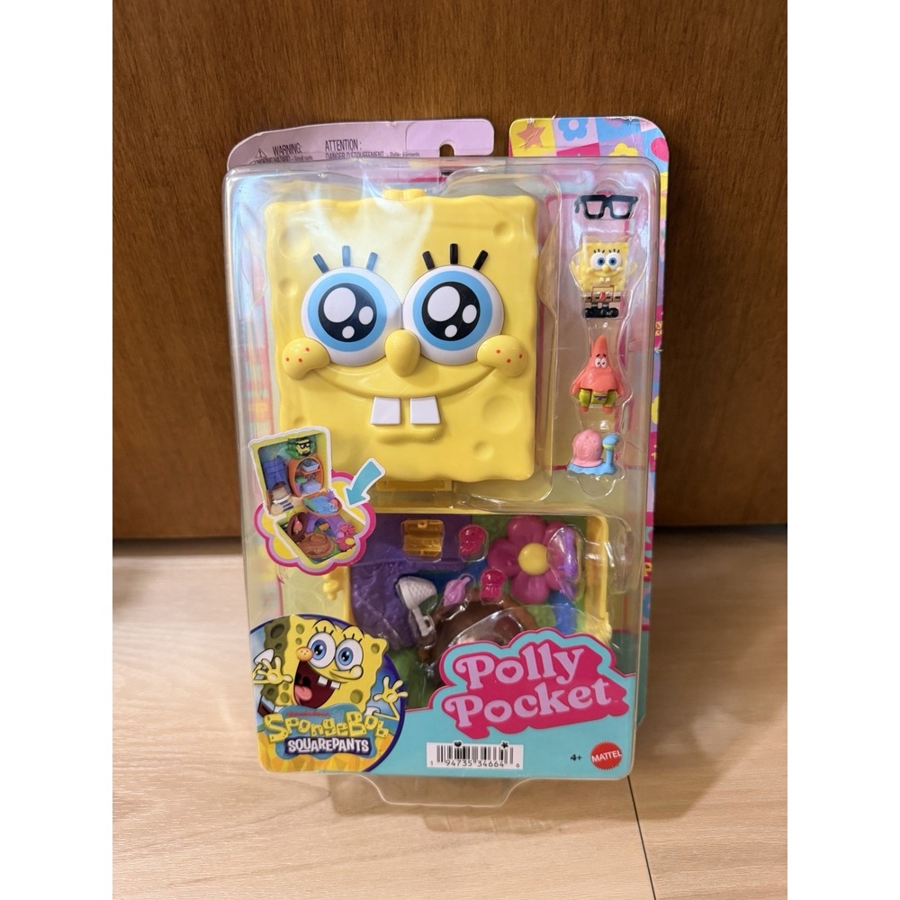 Polly Pocket SpongeBob SquarePants Compact Playset 2026 Nickelodeon Mattel NEW